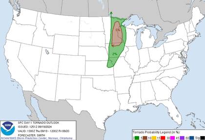 Las zonas bajo alerta por posible formación de tornados en EE.UU.