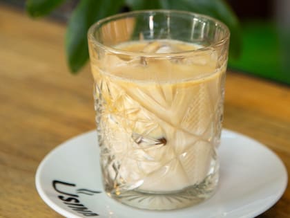 Latte Frappe de frutos rojos