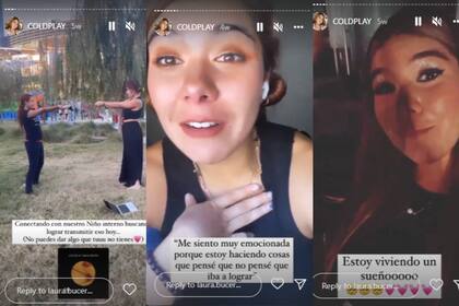 Laura en la previa a los shows (Captura Instagram)