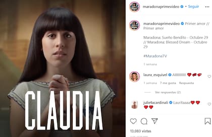 Laura Esquivel se pone en la piel de Claudia Villafañe cuando recién conoció a Diego Maradona