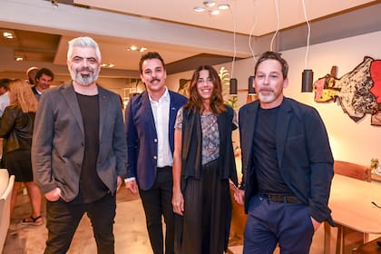 Laura Saint-Agné, curadora de esta última edición, junto a Federico Platener, Gonzalo Ger y Federico Churba
