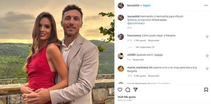 Laura Ubfal, en su cuenta de Instagram, confirmó que "Pico" Mónaco será nuevamente papá