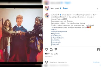 Laura y Lisa estuvieron presentes en el nuevo lanzamiento (Foto Instagram @laura_cerati)