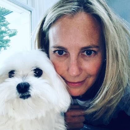 Lauren Weisberger y su perro