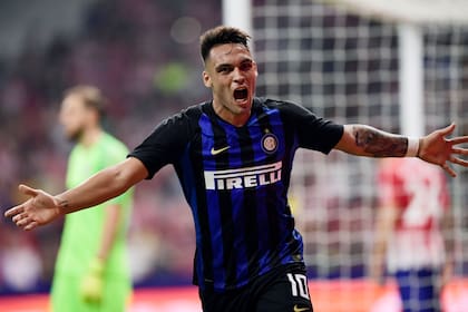 Lautaro grita su gol frente al Atltico de Madrid