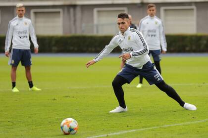 Lautaro Martínez, el indiscutido 9 de la selección, será titular ante Alemania, este miércoles.