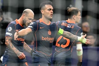 Lautaro Martínez, el goleador recio de la Champions al que su entrenador quiere ver más alegre