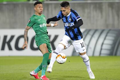 Lautaro Martínez fue amonestado y luego reemplazado en la victoria de Inter frente a Ludogorest