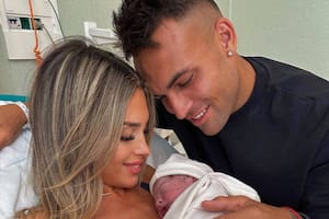 Lautaro Martínez y Agustina Gandolfo fueron padres por segunda vez