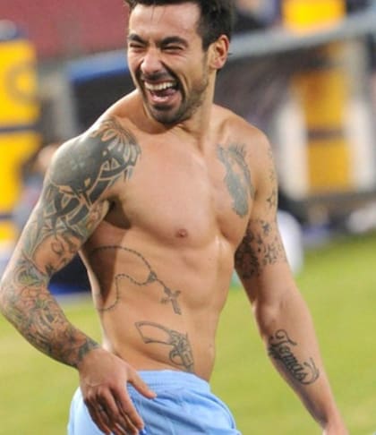 Lavezzi, lleno de tatuajes