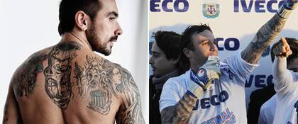 Lavezzi y Campestrini, dos de los jugadores argentinos más tatuados