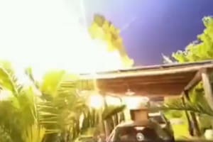 Le cayó un rato a cuatro metros y se salvó