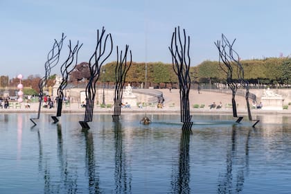 “Le Cercle” en el gran estanque octogonal de los jardines de Les Tuileries en París,
otro estilo de banco de la serie Spaghetti.