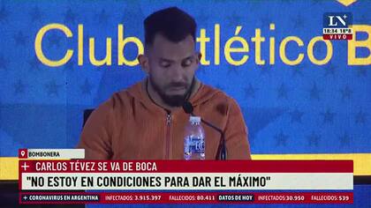 Le costó la conferencia a Tevez, entre lágrimas, voz quebrada y una lectura emocionante.