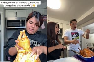 Le hizo creer a su pareja que preparó una gallina embarazada y la reacción sorprendió a todos