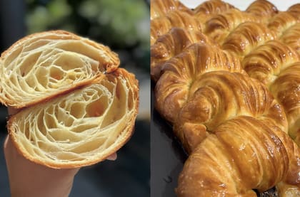 Le llevó muchas pruebas pero logró lo que quería, una medialuna totalmente artesanal y con manteca