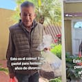 Sorprendió a su exesposa con una torta para celebrar los cinco años de divorcio y se volvió viral