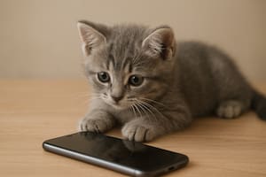 Le robó el teléfono a su dueña, se sacó una foto y enterneció a todos con el resultado (Foto ilustrativa: IA)