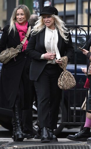 Leah y Jo Wood, hija y ex mujer del guitarrista de los Rolling Stones Ronnie Wood.