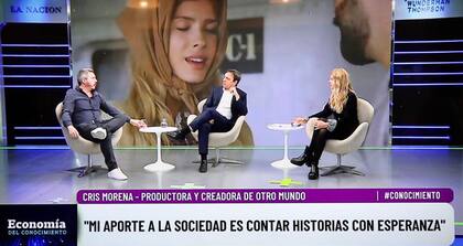 Leandro Calderone, José Del Rio y Cris Morena