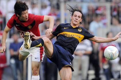 Leandro Díaz pelea el con Park