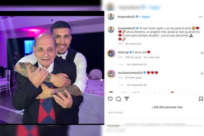Leandro Paredes despidió a si abuelo (Foto Instagram @leoparedes20)