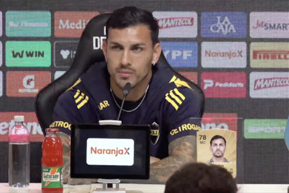 Leandro Paredes en la conferencia de prensa previa al superclásico