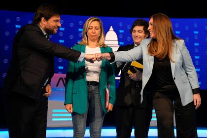 Leandro Santoro, María Eugenia Vidal, Myriam Bregman y Javier Milei