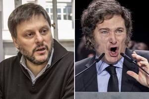 Leandro Santoro y Javier Milei.
