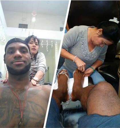 LeBron James inmortalizó su visita a la pedicura con un posteo en Instagram