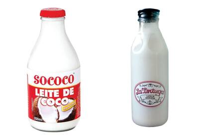 Leche de coco (Sococo, $130) y leche de almendras (La Tortuga, $52).