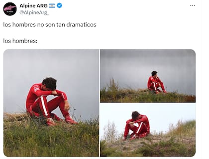 Leclerc quedó afuera de la carrera por un choque y también fue foco de los memes