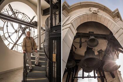 Las cinco campanas de la Legislatura porteña marcan las horas con precisión gracias a un reloj fabricado por la empresa alemana J.F. Weule.