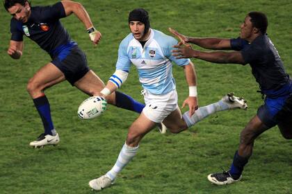 "Legui" en acción en el 34-10 en París contra el local por el tercer puesto de Francia 2007, el día en que quedaron establecidos los "Pumas de Bronce".