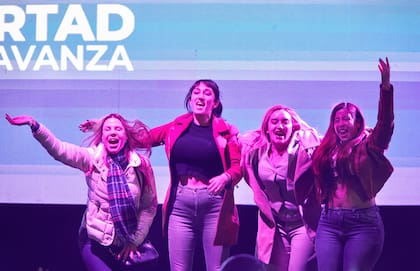 Leila Gianni, durante un acto de campaña de LLA