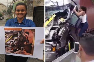 La "Mujer Maravilla" que salvó a un camionero de la caída de un helicóptero