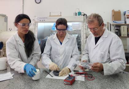 Leiva, Bracamonte y Luque, los investigadores que lograron transformar pelos de vaca en baterias sustentables
