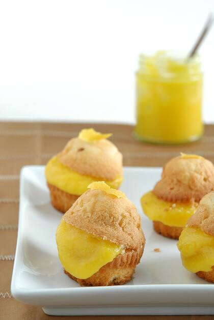 Lemon curd como relleno de muffins