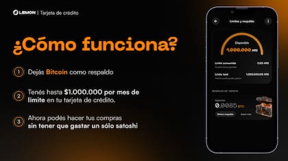 Lemon lanzó una tarjeta de crédito respaldada en bitcoin