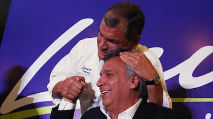 Lenín Moreno junto a Rafael Correa