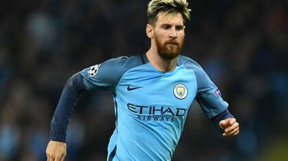 Leo, con la camiseta del City, según un diario inglés