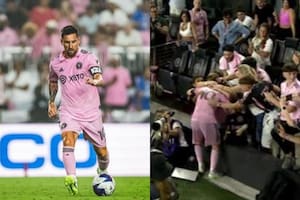 El tierno festejo de Messi con sus hijos tras convertir el gol y darle el triunfo al Inter Miami