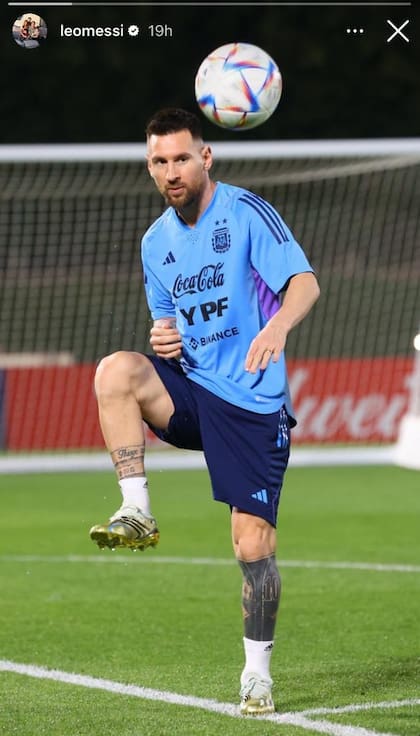 Leo Messi se entrenó para el partido del viernes (Foto: Instagram @leomessi)