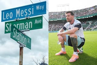 La intersección de calles de Nueva Jersey que renombraron como Leo Messi Way