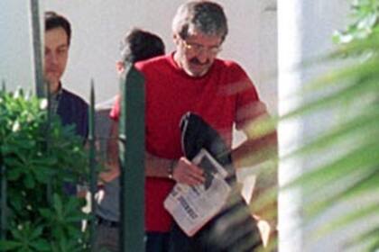 Leonardo Bertulazzi, al ser detenido en una playa de estacionamiento del barrio de Montserrat