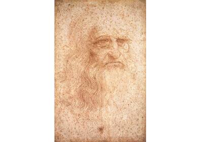 El autorretrato más conocido de Da Vinci es el realizado en tiza roja que se encuentra en la Biblioteca Real de Turín