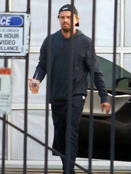 Leonardo DiCaprio también fue captado por las cámaras