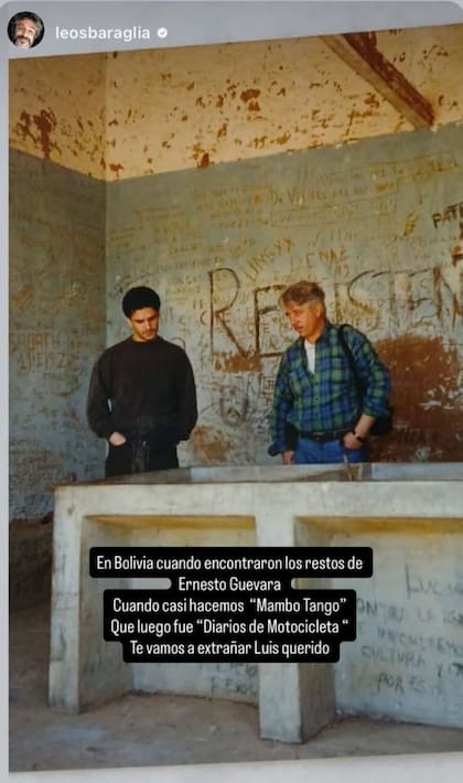 Leonardo Sbaraglia compartió una imagen junto a Luis Puenzo, como recuerdo a su legado