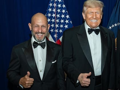Leonardo Scatturice, con Donald Trump en Washington DC, el 15 de junio de 2025.