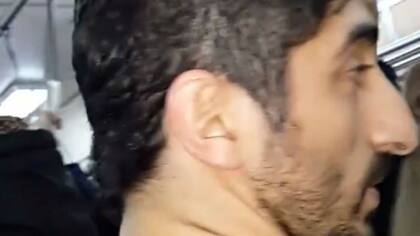 Leonardo Zaracosa en el tren Roca